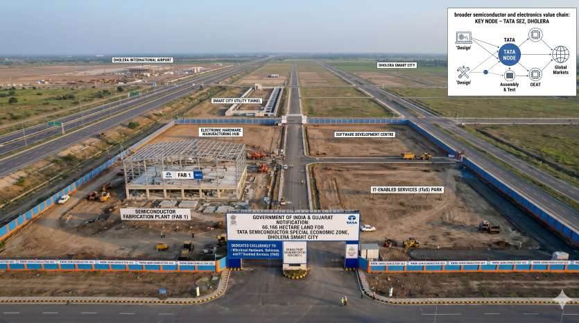 Centre notifies 66-hectare Tata Semiconductor SEZ in Dholera Smart City 15-Apr-2026