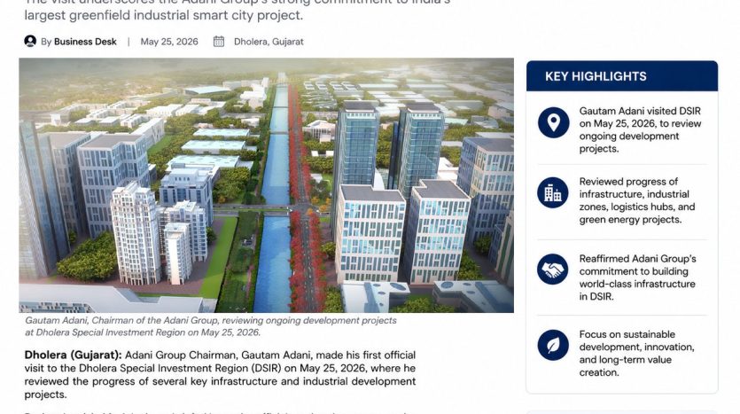 Gautam Adani visit Dholera 25-May-2026
